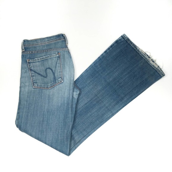 Citizens of Humanity Ingrid low rise flare blue jeans medium wash denim size 27 - Picture 3 of 7